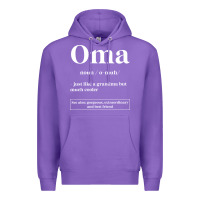 Purple Oma Definition - Mother's Day Gift Premium Hoodie - artisFamous