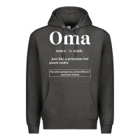 Charcoal Heather Oma Definition - Mother's Day Gift Premium Hoodie - artisFamous