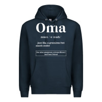 Navy Oma Definition - Mother's Day Gift Premium Hoodie - artisFamous