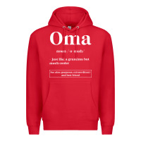 Red Oma Definition - Mother's Day Gift Premium Hoodie - artisFamous