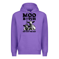 Purple Moo bitch get out the hay Premium Hoodie - artisFamous