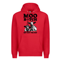 Red Moo bitch get out the hay Premium Hoodie - artisFamous