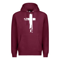 Burgundy tattoo christian Premium Hoodie - artisFamous