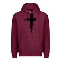 Burgundy tattoo christian Premium Hoodie - artisFamous