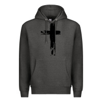 Charcoal Heather tattoo christian Premium Hoodie - artisFamous