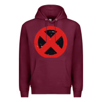 Burgundy xmen symbol Premium Hoodie - artisFamous