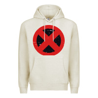 Oatmeal Heather xmen symbol Premium Hoodie - artisFamous