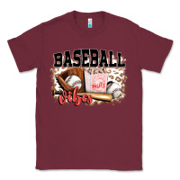 Burgundy baseball vibes Classic Tee - FaDigitalArtStudio