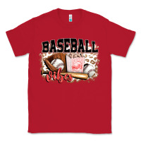 Red baseball vibes Classic Tee - FaDigitalArtStudio