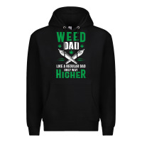 Black weed dad le.ga.li.ze ma.riju.a.na pot weed gift   t shirt Premium Hoodie - artisFamous