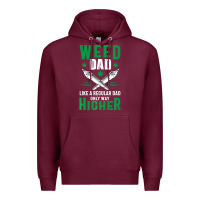 Burgundy weed dad le.ga.li.ze ma.riju.a.na pot weed gift   t shirt Premium Hoodie - artisFamous