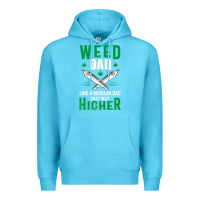 Ocean Blue weed dad le.ga.li.ze ma.riju.a.na pot weed gift   t shirt Premium Hoodie - artisFamous