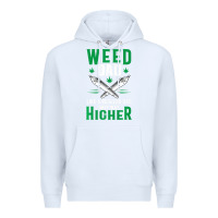 White weed dad le.ga.li.ze ma.riju.a.na pot weed gift   t shirt Premium Hoodie - artisFamous