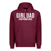 Burgundy Girl Dad Premium Hoodie - artisFamous