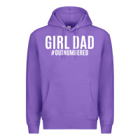 Purple Girl Dad Premium Hoodie - artisFamous