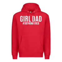 Red Girl Dad Premium Hoodie - artisFamous