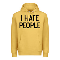 Antique Gold i hate people Premium Hoodie - artisFamous
