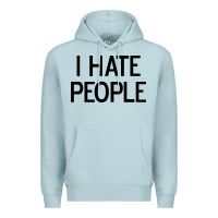 Blue Mist i hate people Premium Hoodie - artisFamous