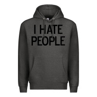 Charcoal Heather i hate people Premium Hoodie - artisFamous