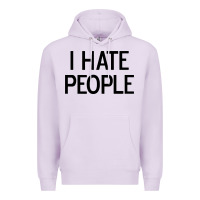 Lilac i hate people Premium Hoodie - artisFamous
