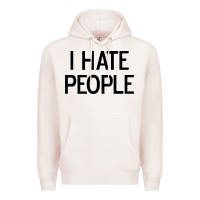 Pale Pink i hate people Premium Hoodie - artisFamous