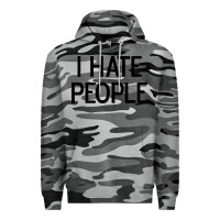 Slate Camo i hate people Premium Hoodie - artisFamous