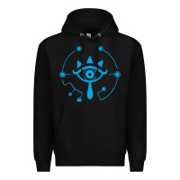 Black zel.da br.ea.th of the w.i.l.d she.i.k.ah eye lo. t shirt Premium Hoodie - artisFamous
