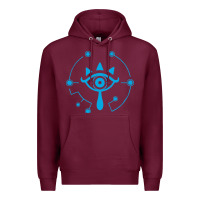 Burgundy zel.da br.ea.th of the w.i.l.d she.i.k.ah eye lo. t shirt Premium Hoodie - artisFamous