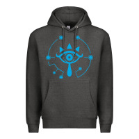Charcoal Heather zel.da br.ea.th of the w.i.l.d she.i.k.ah eye lo. t shirt Premium Hoodie - artisFamous