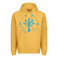 Mustard zel.da br.ea.th of the w.i.l.d she.i.k.ah eye lo. t shirt Premium Hoodie - artisFamous