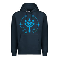 Navy zel.da br.ea.th of the w.i.l.d she.i.k.ah eye lo. t shirt Premium Hoodie - artisFamous