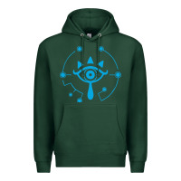 Sports Green zel.da br.ea.th of the w.i.l.d she.i.k.ah eye lo. t shirt Premium Hoodie - artisFamous