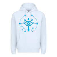 White zel.da br.ea.th of the w.i.l.d she.i.k.ah eye lo. t shirt Premium Hoodie - artisFamous