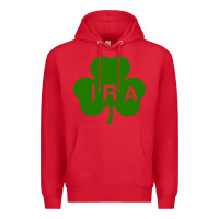 Red ira irish lucky shamrock st patrick's day Premium Hoodie - artisFamous