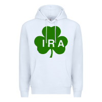 White ira irish lucky shamrock st patrick's day Premium Hoodie - artisFamous