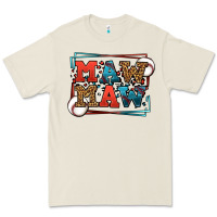 Baseball Mawmaw Leopard Frame Premium Tee | Teevron