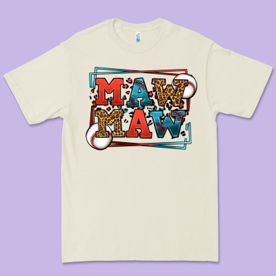 Baseball Mawmaw Leopard Frame Premium Tee Designed By Lillyallendesigns