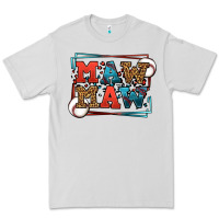 Dove Grey Baseball mawmaw leopard frame Premium Tee - LillyAllenDesigns