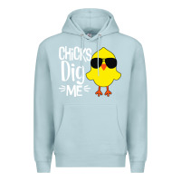 Blue Mist kids chick dig me Premium Hoodie - artisFamous