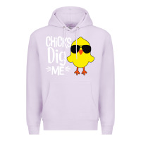 Lilac kids chick dig me Premium Hoodie - artisFamous