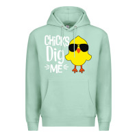 Seafoam kids chick dig me Premium Hoodie - artisFamous