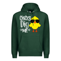 Sports Green kids chick dig me Premium Hoodie - artisFamous