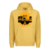 Antique Gold pittsburgh pennsylvania Premium Hoodie - artisFamous