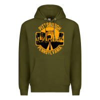 Army Green pittsburgh pennsylvania Premium Hoodie - artisFamous