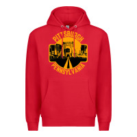 Red pittsburgh pennsylvania Premium Hoodie - artisFamous