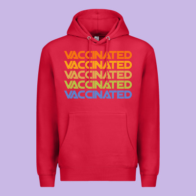 Vaccinated Retro Premium Hoodie Designed By Artisfamous