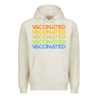 Oatmeal Heather vaccinated retro Premium Hoodie - artisFamous