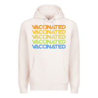 Pale Pink vaccinated retro Premium Hoodie - artisFamous