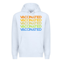White vaccinated retro Premium Hoodie - artisFamous
