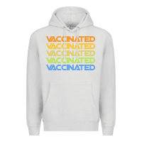 Dove Grey vaccinated retro Premium Hoodie - artisFamous